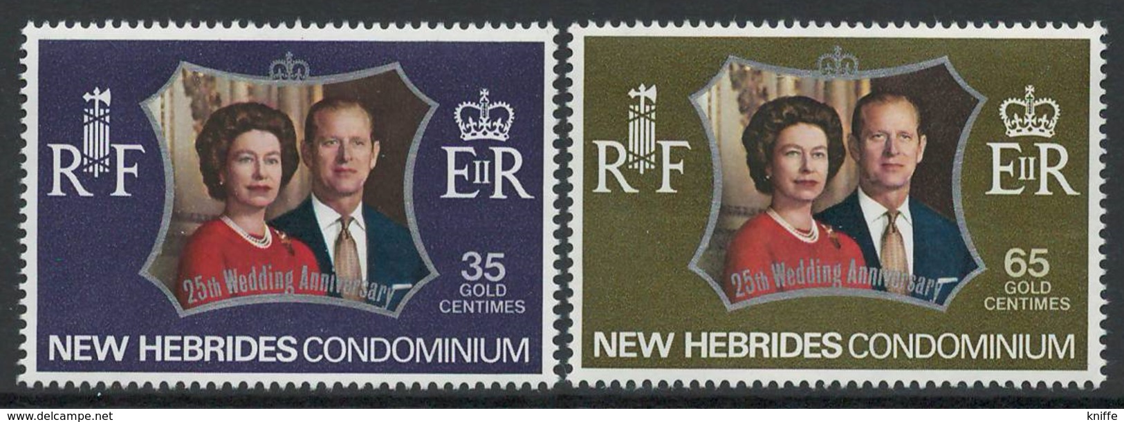 New Hebrides 1972 Royal Silver Wedding - British - MNH - I-44 - Unused Stamps