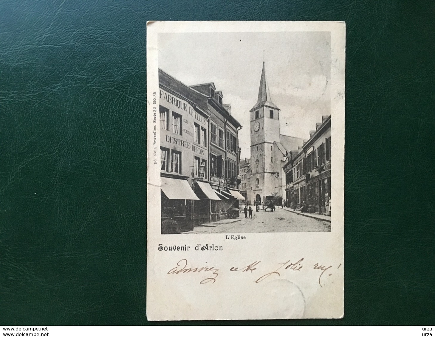 Aarlen-Arlon/-Grand'Rue-vue Sur Fabrique De Clous-l'église St.Martin-1900-cpa - Arlon