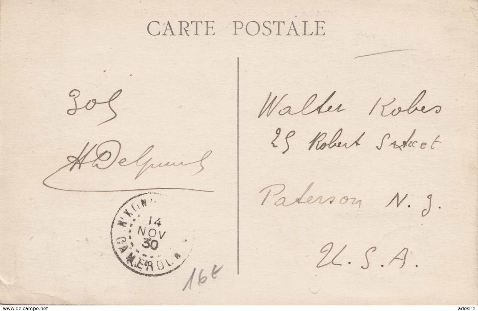 (4 Scans) 1914 Kamerun Cameroun DOUALA - Partie Des Quain, Karte Gelaufen 1914, Sehr Seltene Frankierung (10+20c) - Kamerun