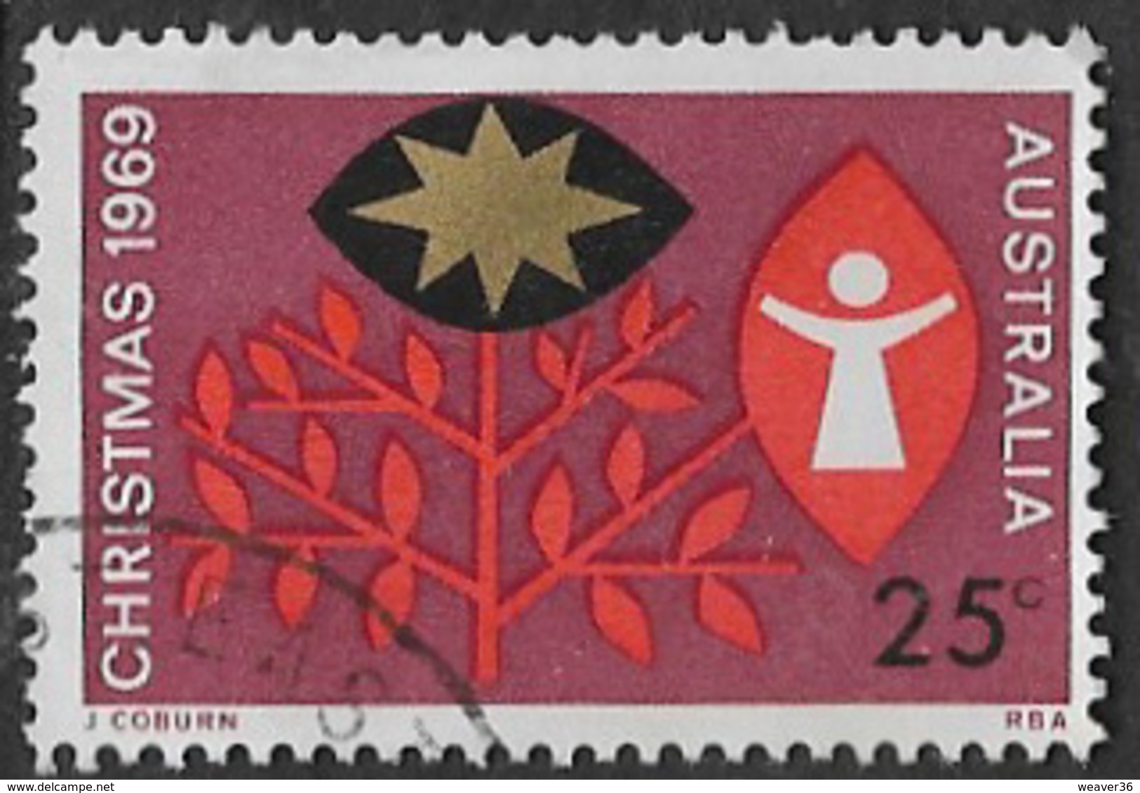 Australia SG445 1969 Christmas 25c Good/fine Used [39/31912/6D] - Used Stamps