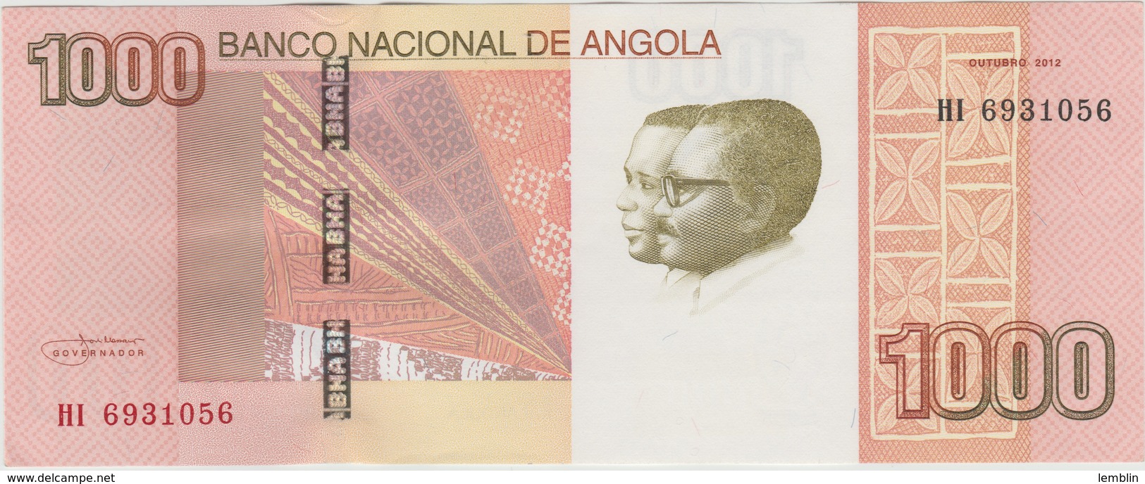 1.000 KWANZAS 2012 - Angola