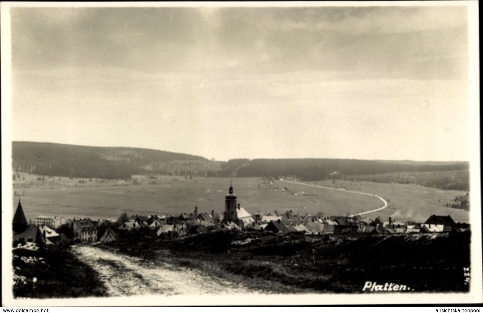 Cp Horní Blatná Bergstadt Platten Region Karlsbad, Panorama Vom Ort - Tschechische Republik