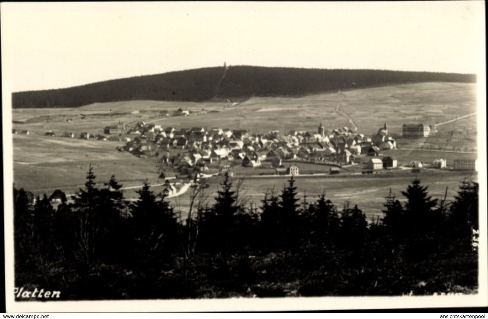 Cp Horní Blatná Bergstadt Platten Region Karlsbad, Panorama Vom Ort - Czech Republic