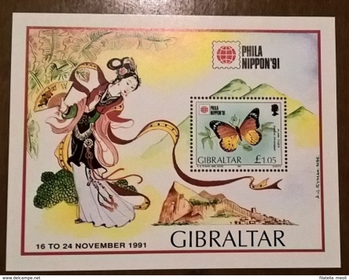 GIBILTERRA NIPPON '91  FOGLIETTO - Gibilterra