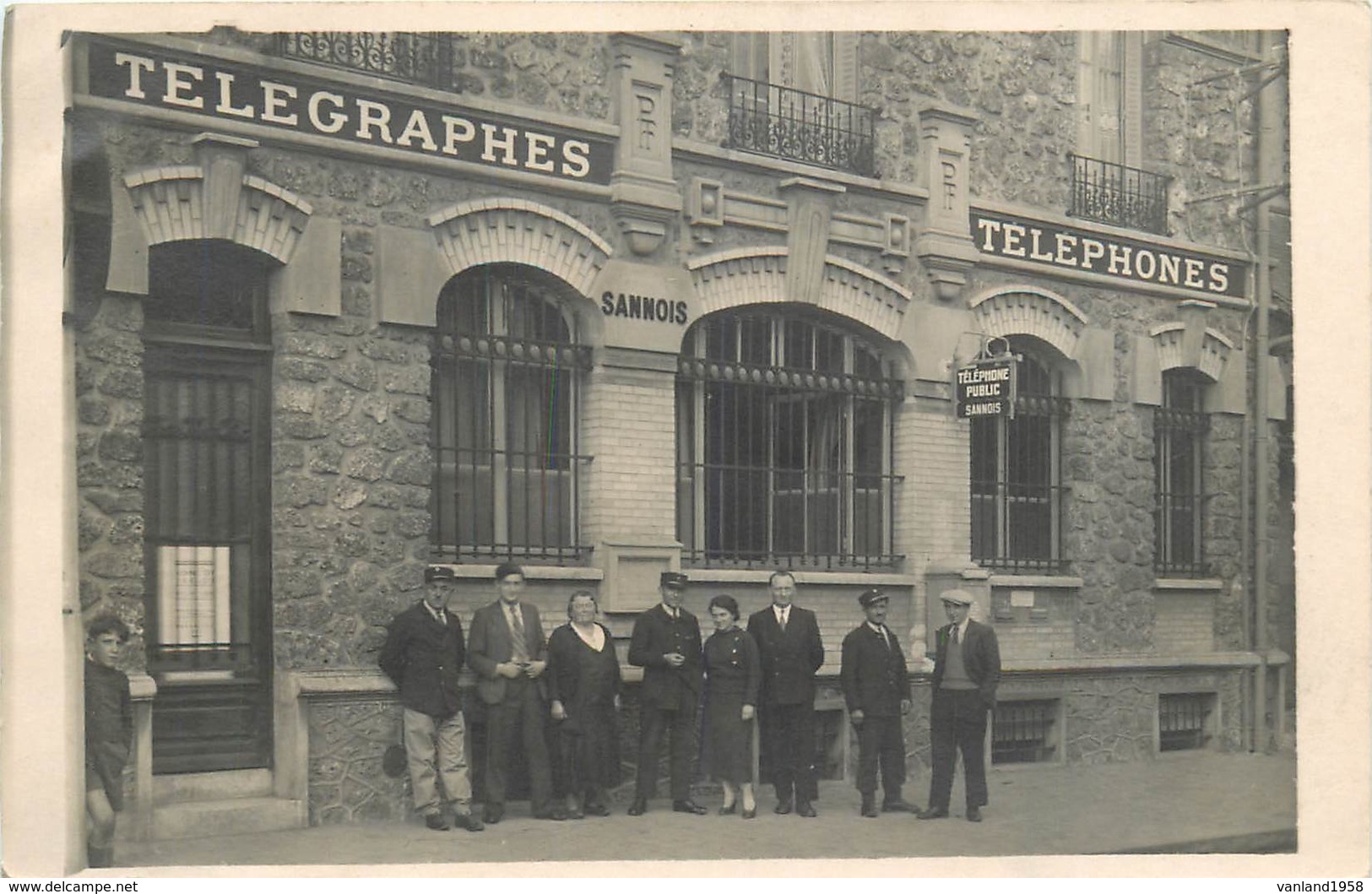 SANNOIS -belle Carte Photo De La Poste Avec Facteurs Devant - Sannois