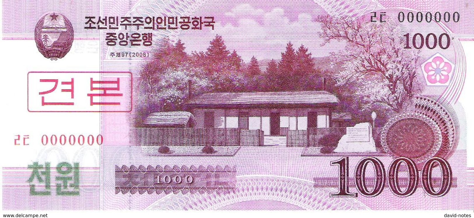 North Korea - Pick 64s - 1000 Won 2002 - 2009 - Unc - Specimen - Corea Del Nord