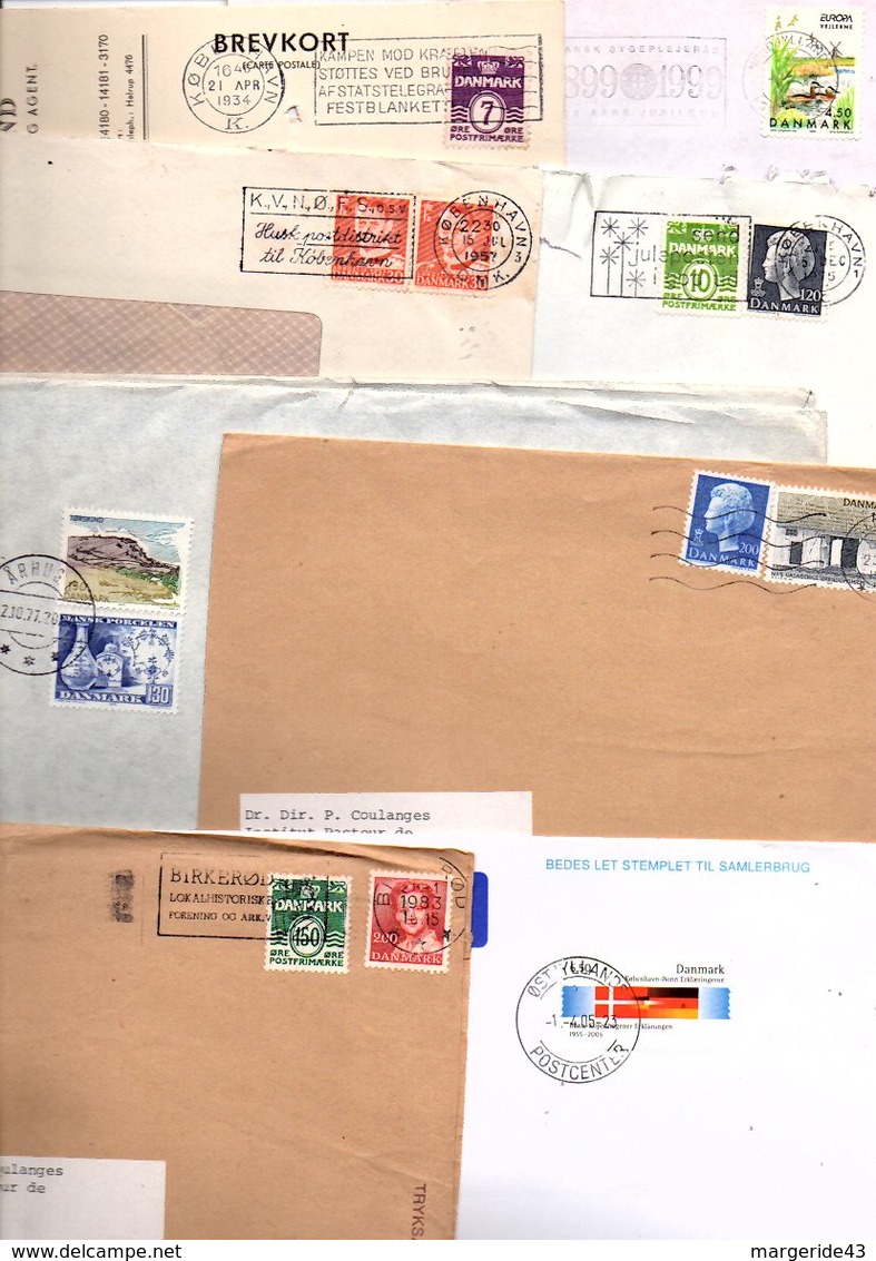 DANEMARK MARCOPHILIE LOT DE LETTRES POUR L'ETRANGER - Vrac (max 999 Timbres)