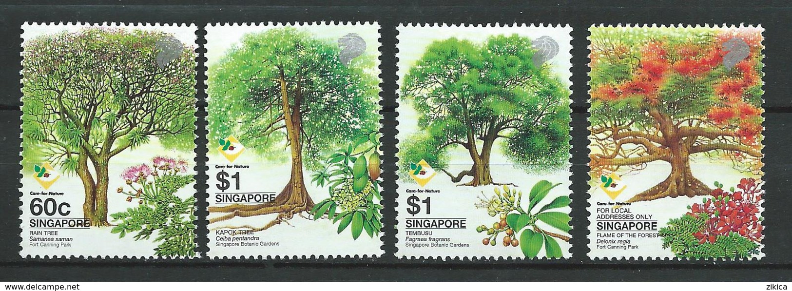 Singapore 2002 Trees. Crobs. Plants .flora. MNH - Singapore (1959-...)