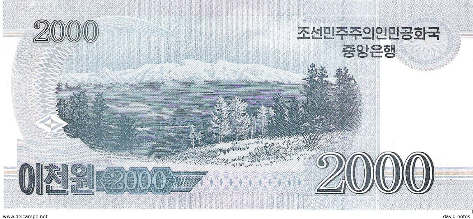 North Korea - Pick 65s - 2000 Won 2002 - 2009 - Unc - Specimen - Corea Del Nord