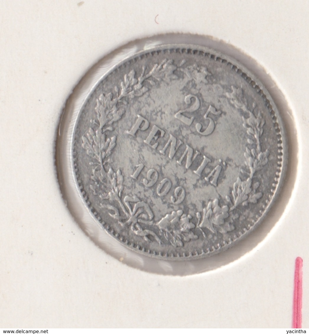 @Y@   Finland  25 Pennia   1909   Zilver   (2741) - Finnland