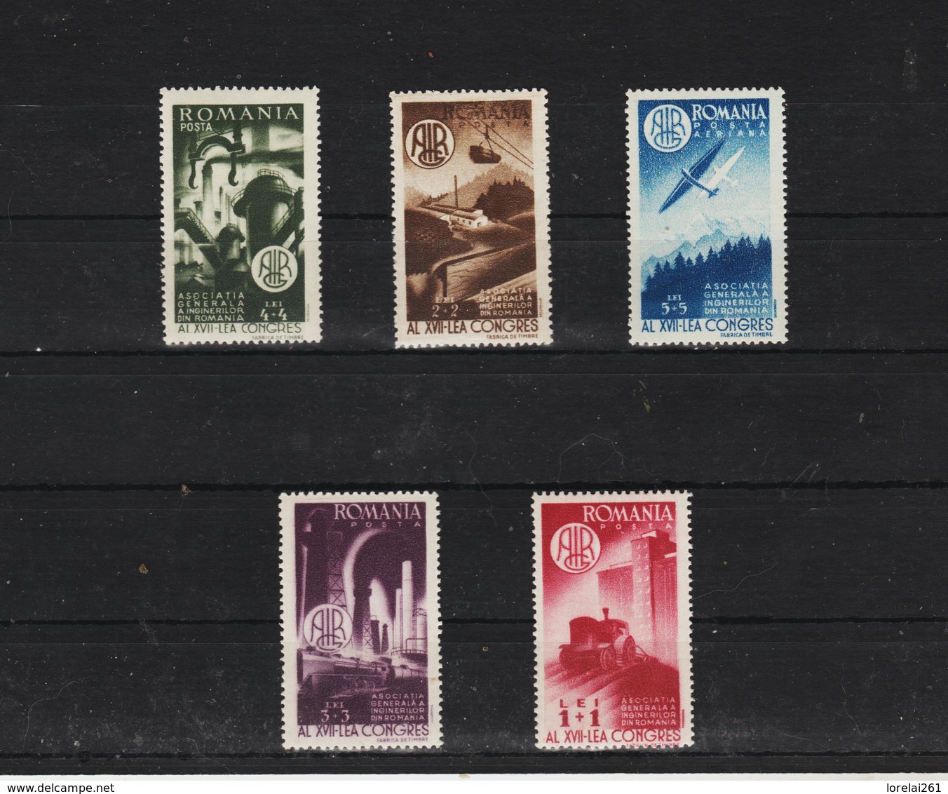 1947 -  17 CONGRES DES INGENIEURS  .  MI No 1078/1082 - Ungebraucht