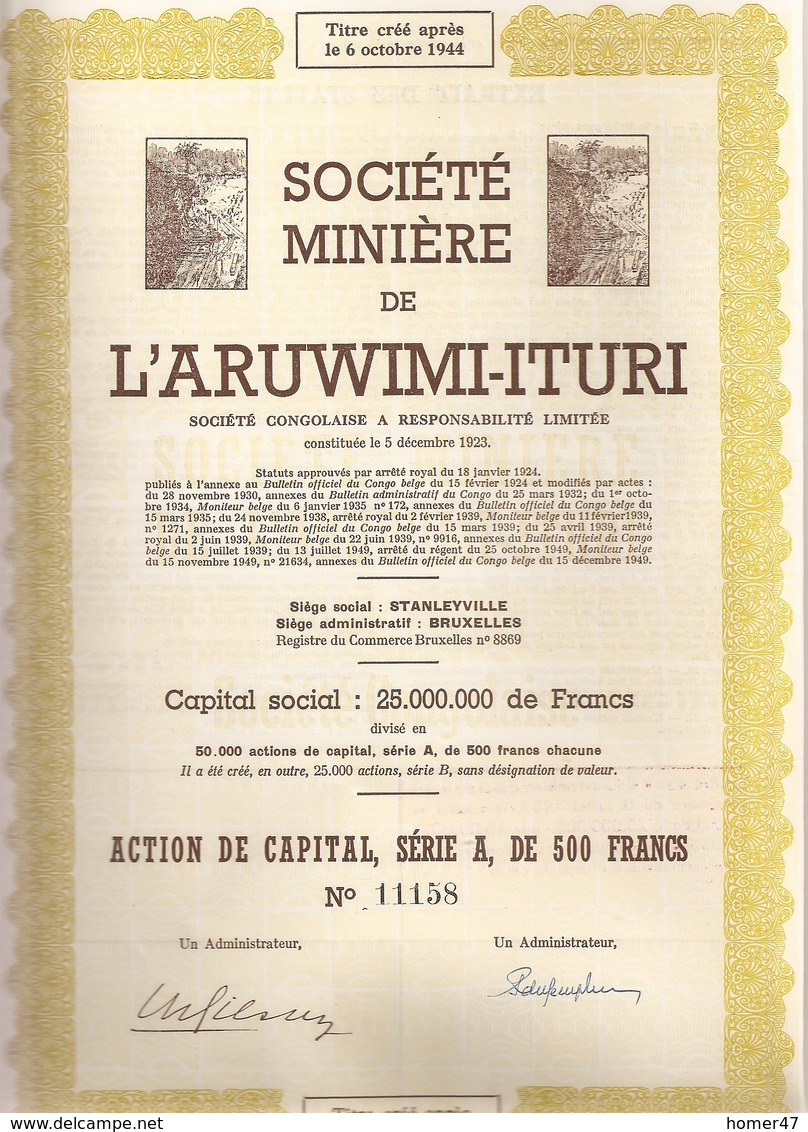 Congo - Soc. Minière De L'Aruwimi - Ituri - Afrique
