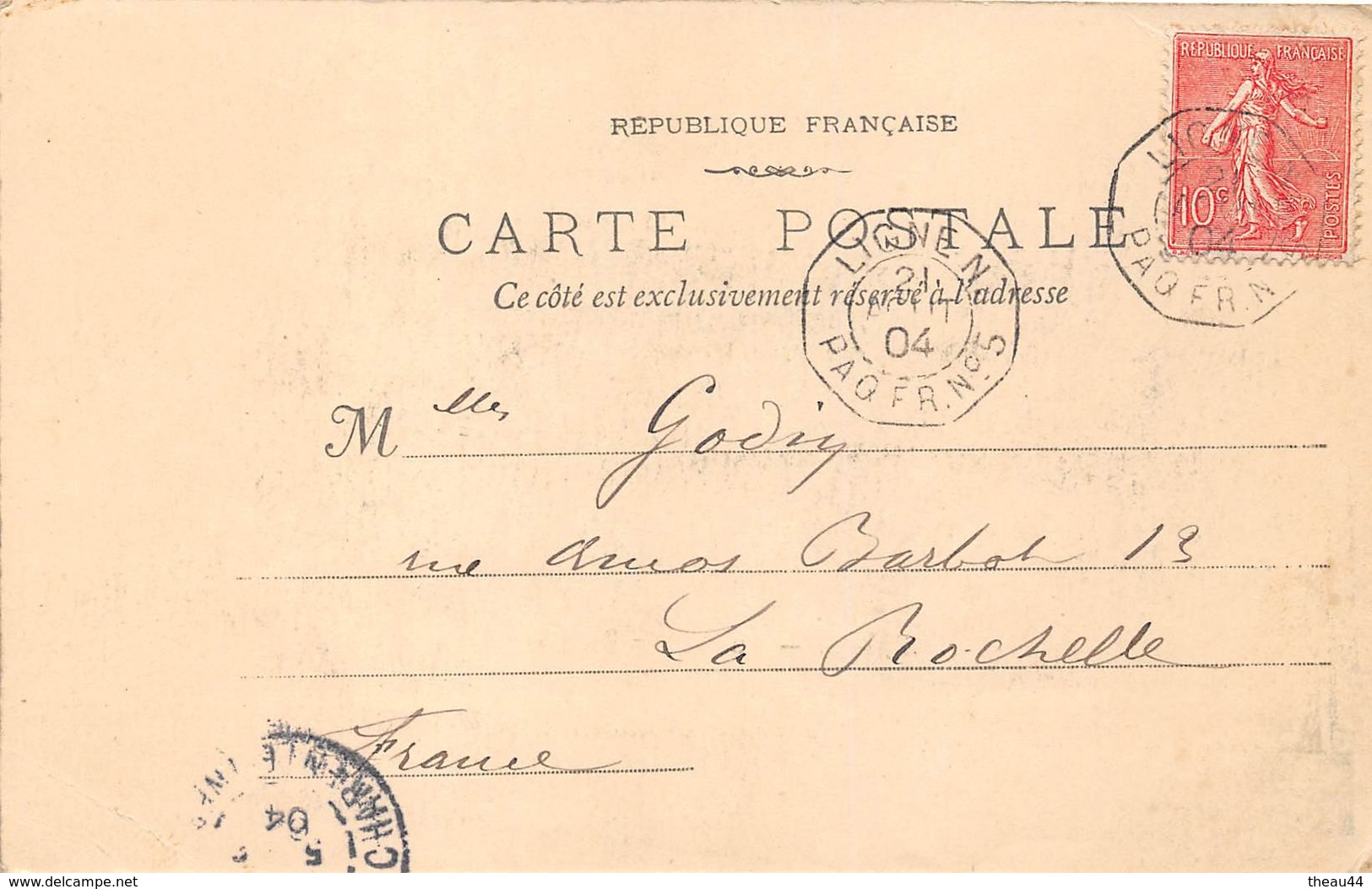 ¤¤   -    DJIBOUTI   -   Bureau Des Douanes En 1904  -  Oblitération De Paquebot  -  Voir Le Dos    -  ¤¤ - Gibuti