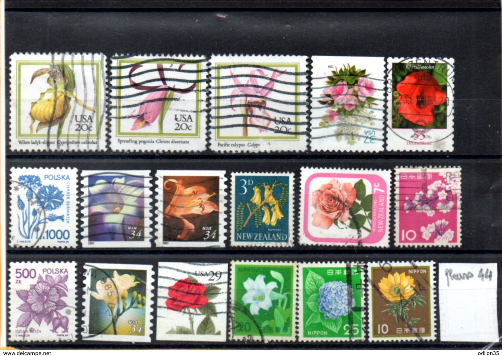 Thématique Fleurs, Lot De 17 Timbres, Lot N° 44 - Autres & Non Classés