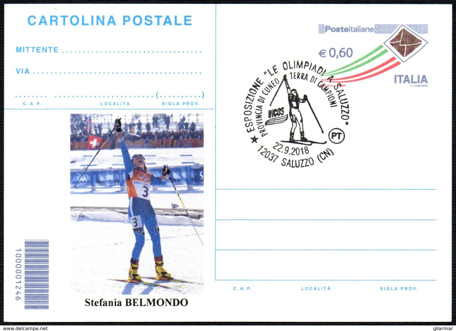 NORDIC SKIING / OLYMPIC WINNERS - ITALIA SALUZZO (CN) 2018 - ESPOSIZIONE LE OLIMPIADI - SCI DI FONDO: STEFANIA BELMONDO - Sci