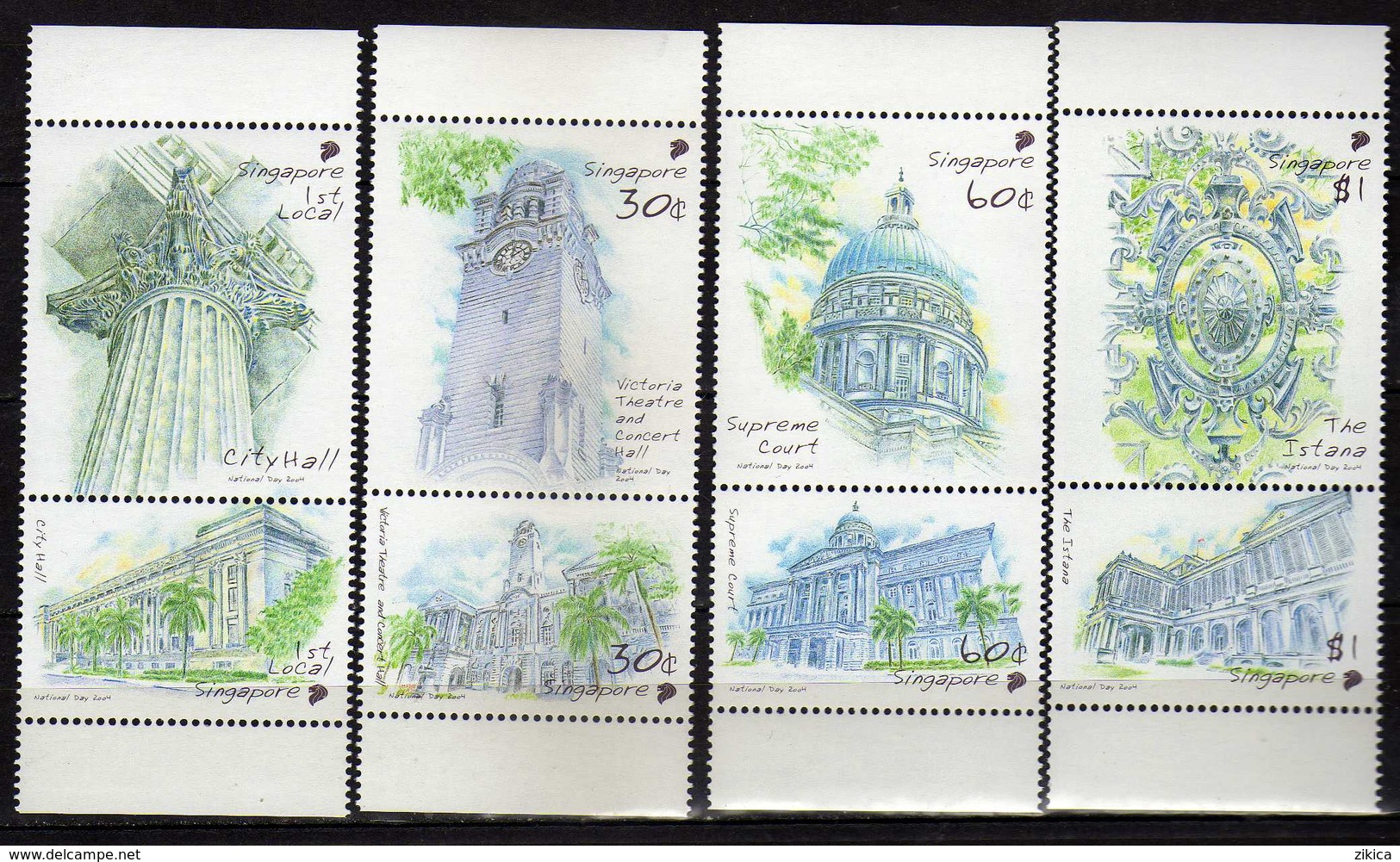 Singapore 2004 National Holidays - Monuments.Architecture. MNH - Singapore (1959-...)