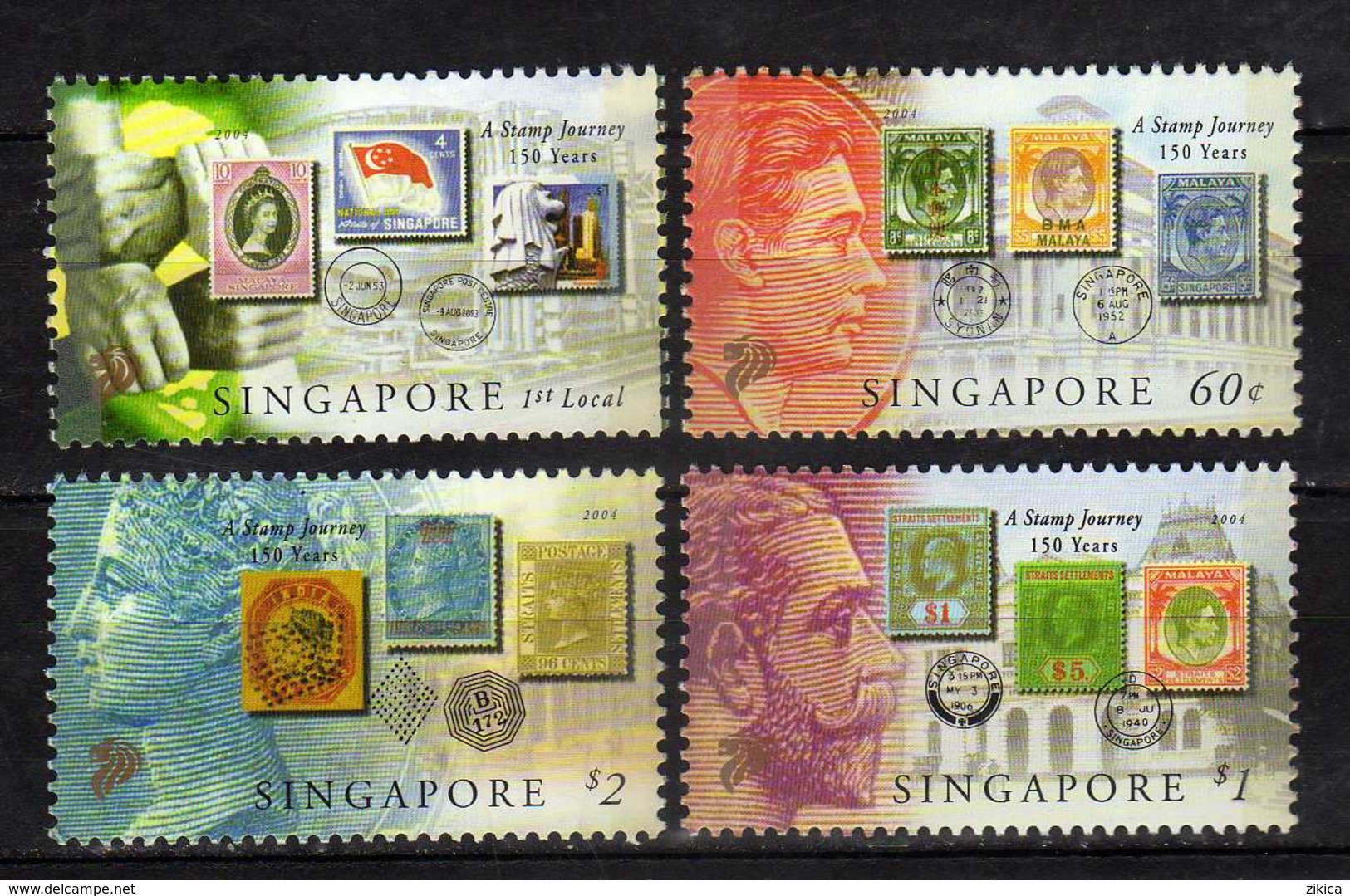 Singapore 2004 The 150th Anniversary Of First Stamps Of Singapore. MNH - Singapur (1959-...)