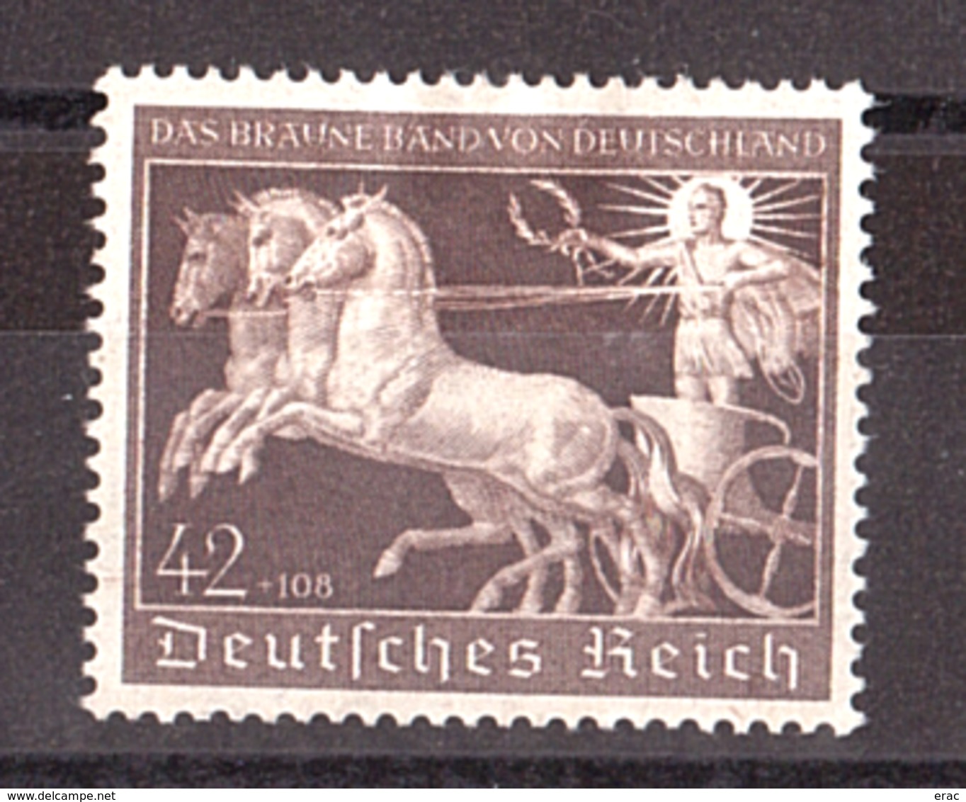 Allemagne - 1940 - N° 670 - Neuf * - 7ème Ruban Brun - Hippisme - Hippisme