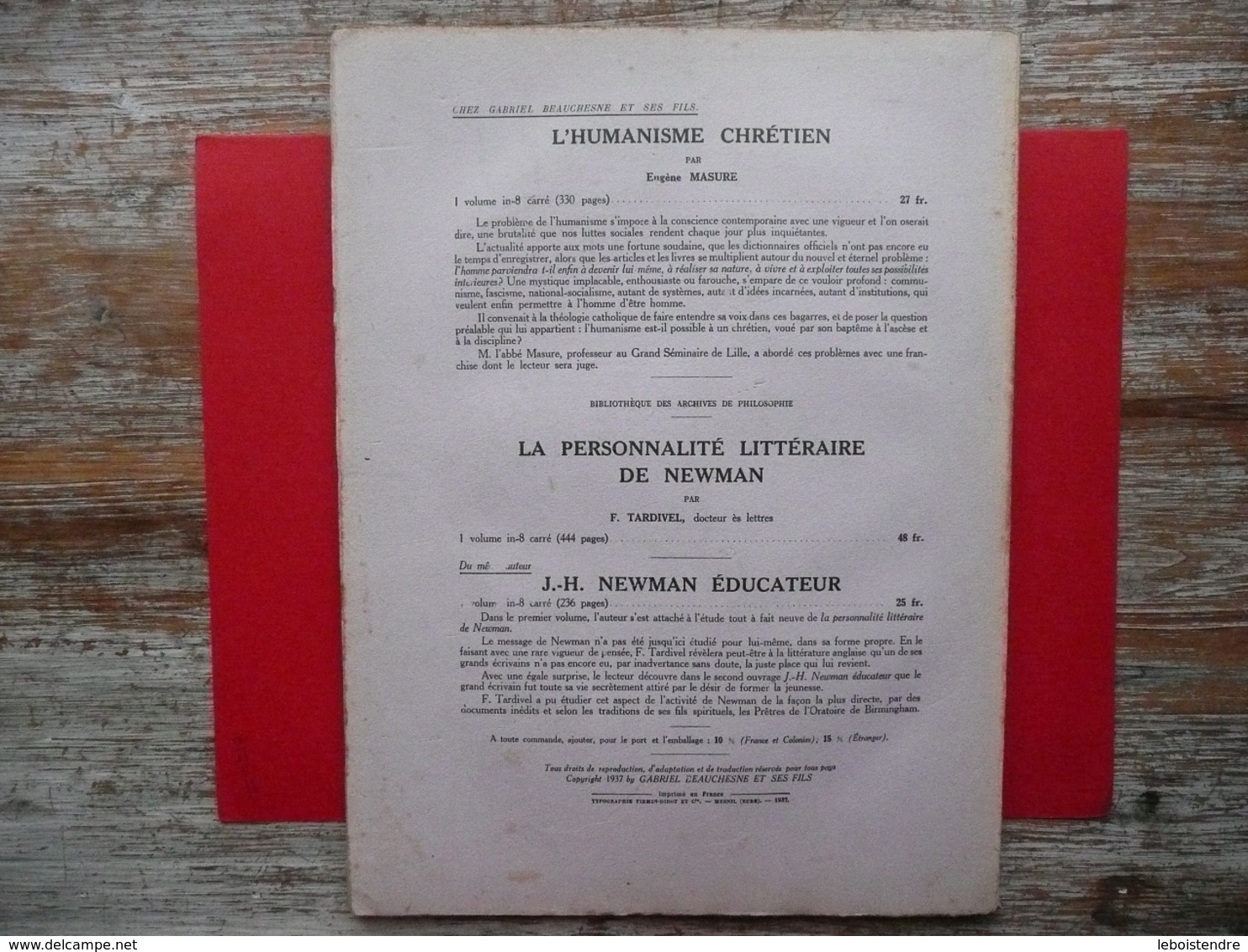 DICTIONNAIRE DE SPIRITUALITE FASCICULE VII  ASCETIQUE ET MYSTIQUE DOCTRINE ET HISTOIRE 1937 VILLER CAVALLERA GUIBERT - Dictionaries