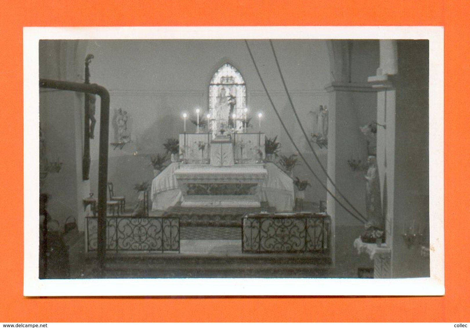 CPA FRANCE 21  ~  SAFFRES  ~  Eglise, Intérieur, Autel  ( 2 Scans ) - Autres & Non Classés