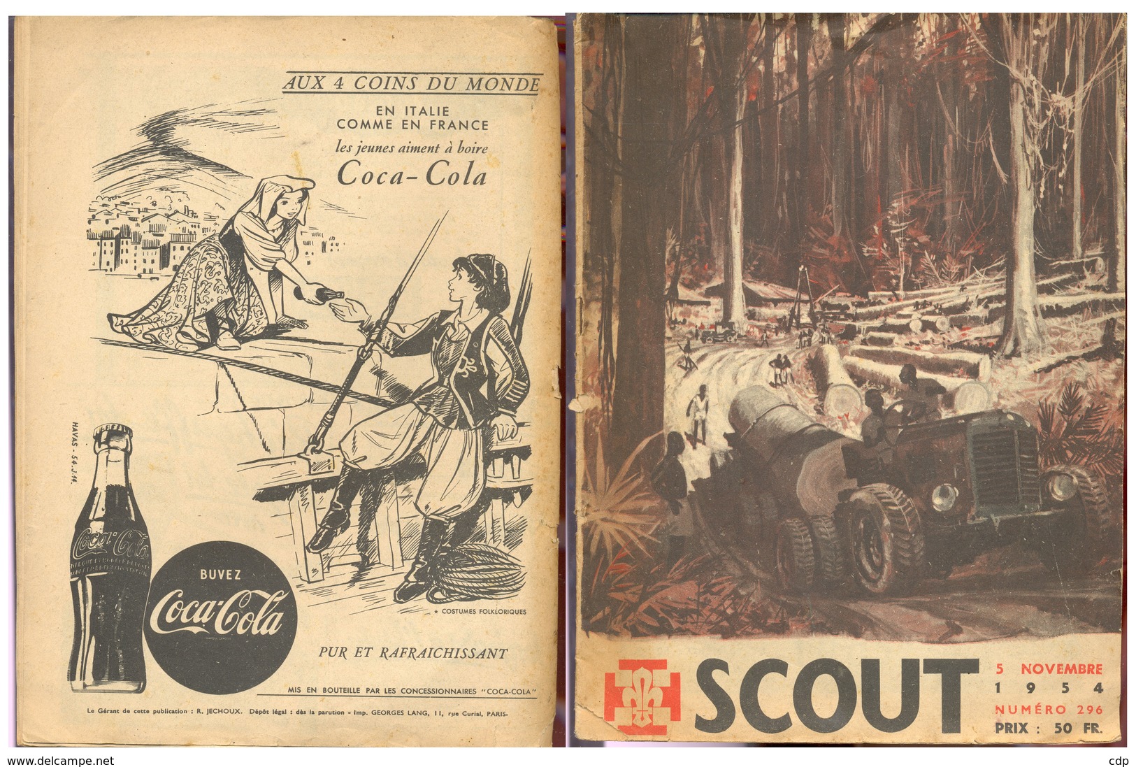 Scoutisme   Scout 1954   Coca Cola - Scoutisme