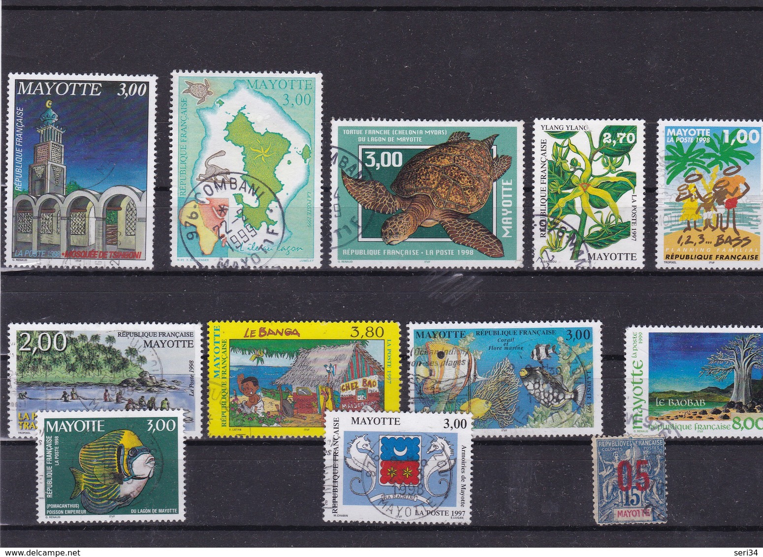 MAYOTTE : Y&T : Lot De 12 Timbres O - Autres & Non Classés