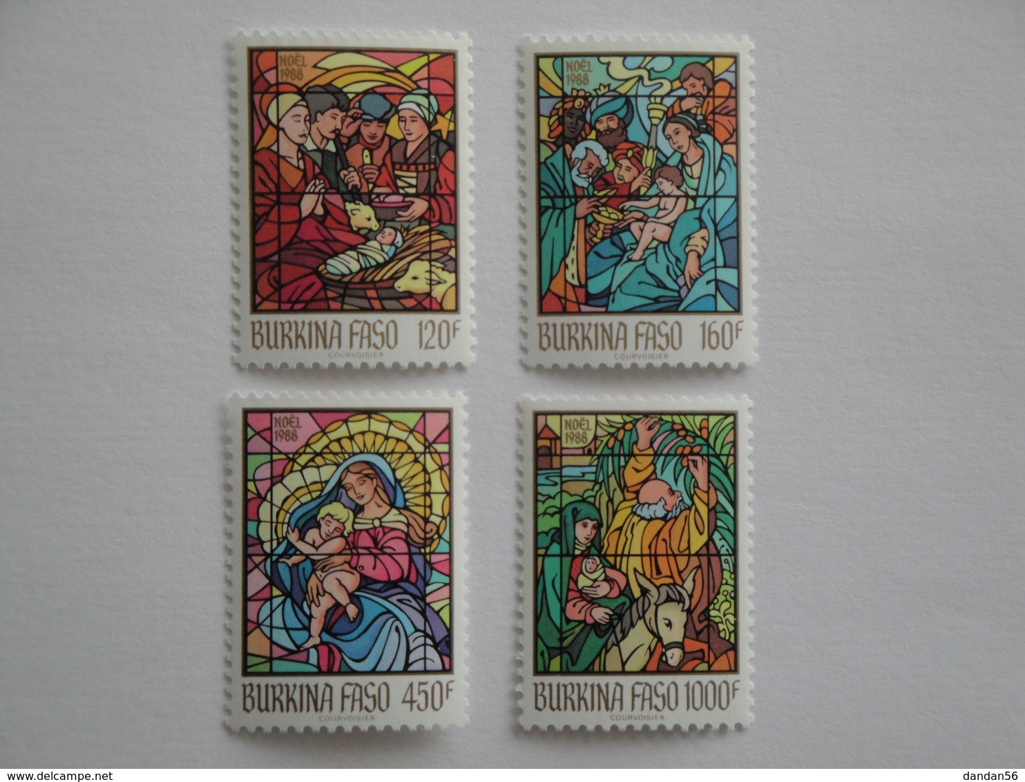 1988 Burkina Faso Yv 796/9 ** MNH Noël  Christmas Cote 20.00 € Michel 1194/7 Scott 864/7 SG 960/3 - Burkina Faso (1984-...)