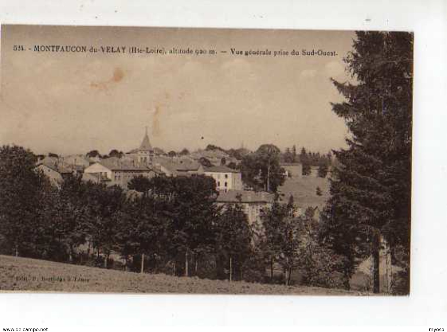 43 MONTFAUCON DU VELAY Vue Generale Prise Du  Sud Ouest - Montfaucon En Velay