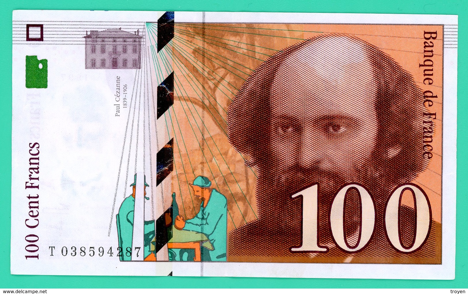 100 Francs - France - Cézanne  - 1997 - N° .T 038594287 - TTB - - 100 F 1997-1998 ''Cézanne''