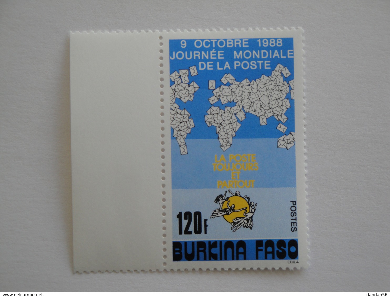 1988 Burkina Faso Yv 788 ** MNH U P U  Journée De La Poste  Cote  1.50 € Michel 1185  World Postal Day - Burkina Faso (1984-...)