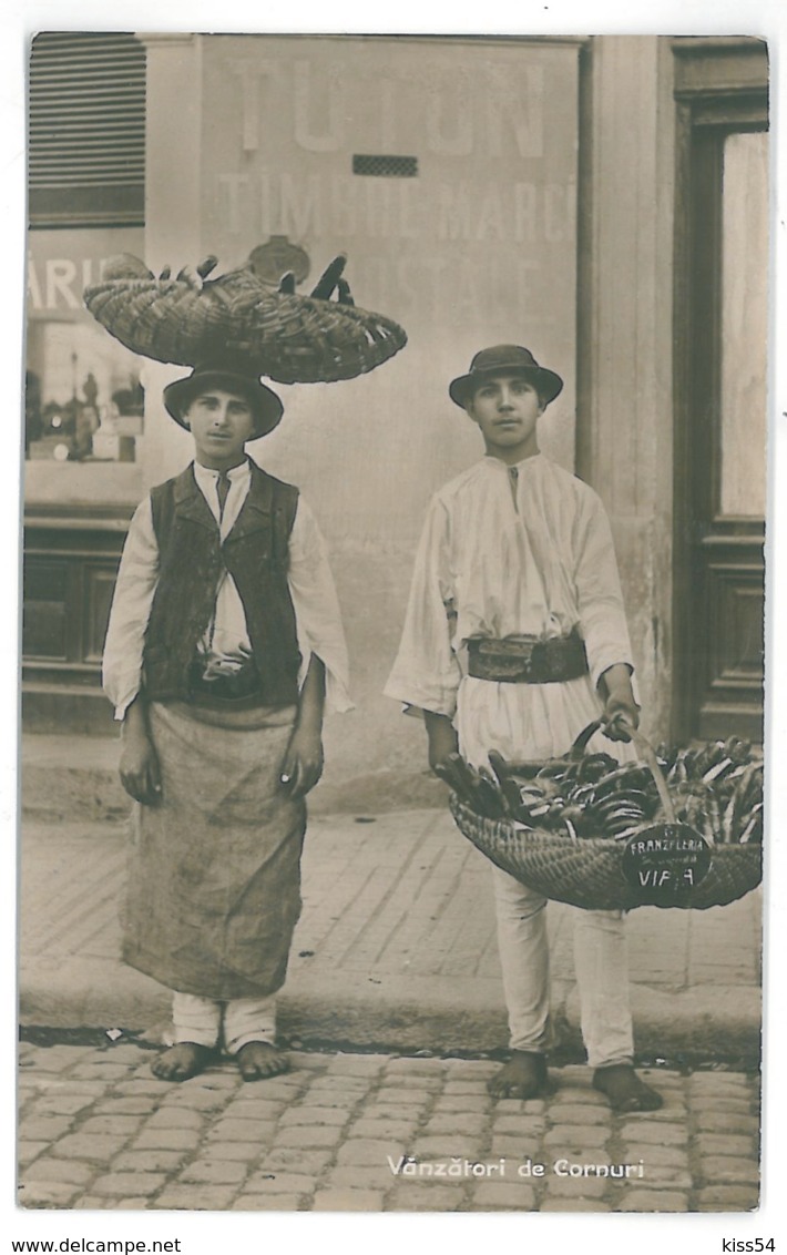 RO 65 - 15268 SELLER Of Horns, ETHNICS, Romania - Old Postcard, Real PHOTO - Unused - Roumanie