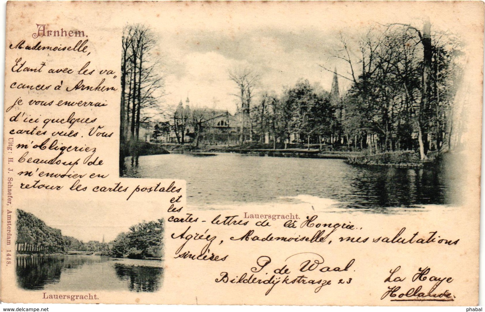The Netherlands, Arnhem, Lauersgracht, Scenes, Old Postcard Pre. 1905 - Arnhem