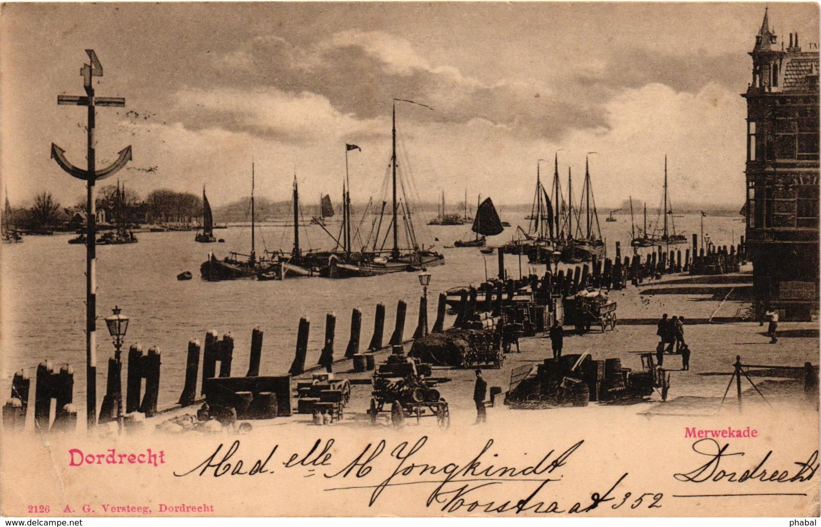 The Netherlands, Dordrecht, Merwekade, Old Postcard 1900 - Dordrecht