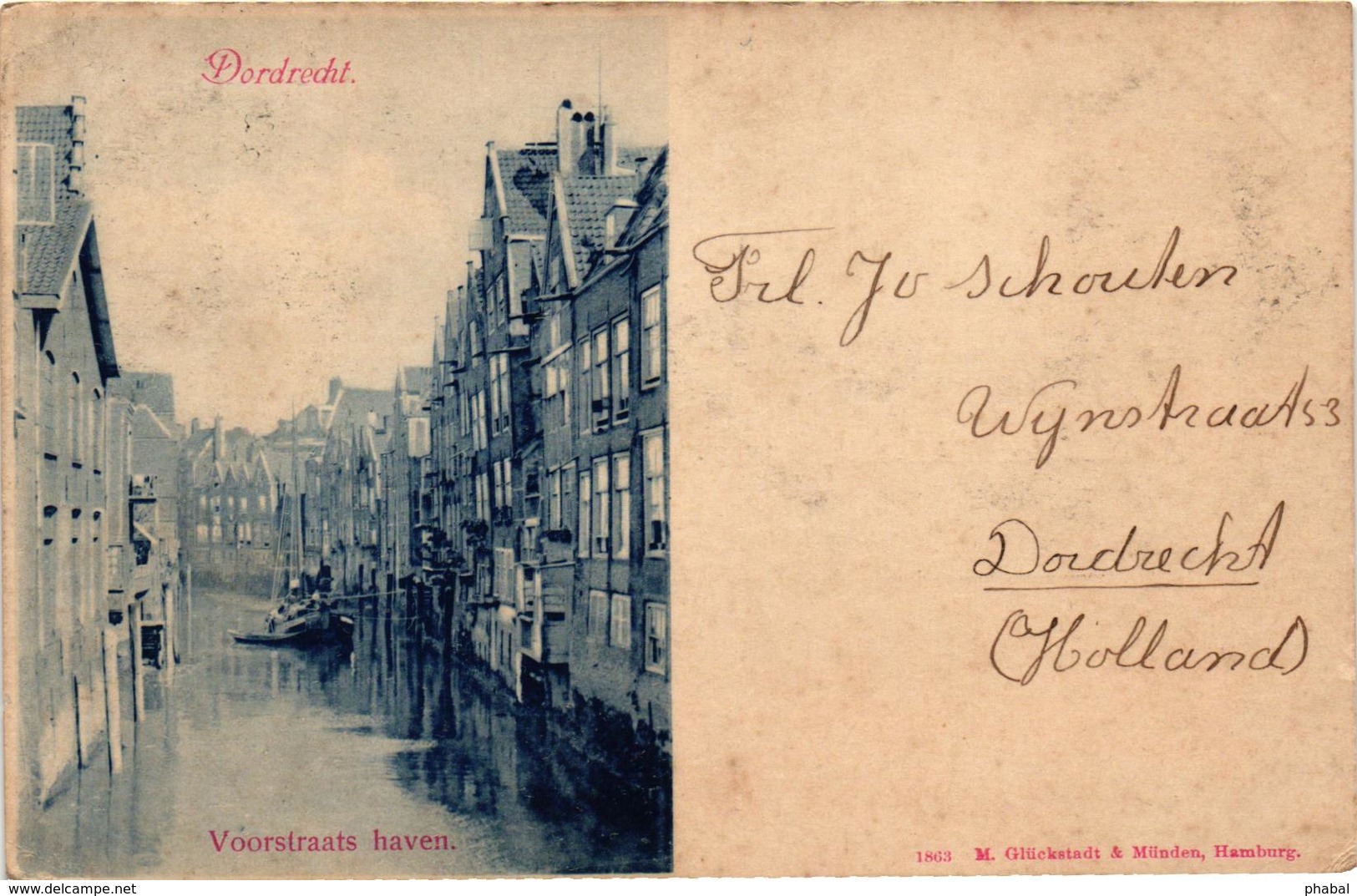 The Netherlands, Dordrecht, Voorstraats Haven, Old Postcard 1900 - Dordrecht
