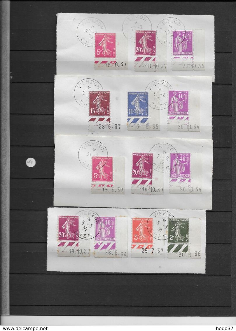 France - Ensemble Timbres Coins Datés Sur Fragment - TB - 37 Scans - Sonstige & Ohne Zuordnung