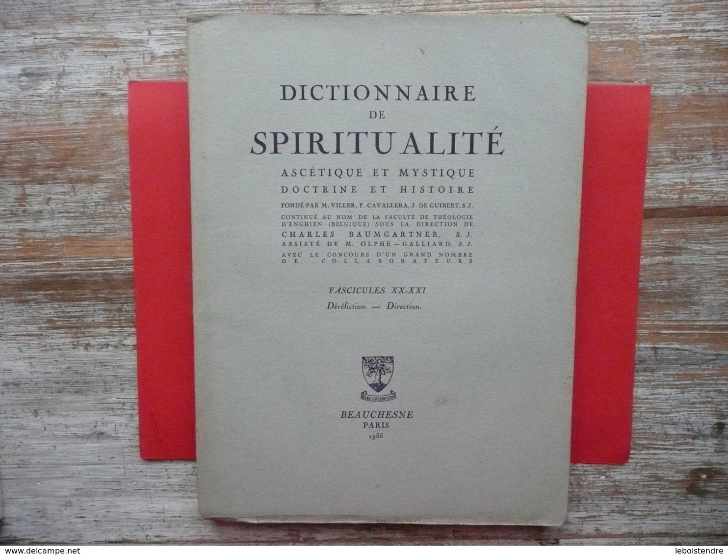 DICTIONNAIRE DE SPIRITUALITE FASCICULE XX - XXI ( 20 - 21 ) ASCETIQUE ET MYSTIQUE DOCTRINE ET HISTOIRE 1955  BAUMGARTNER - Dictionnaires