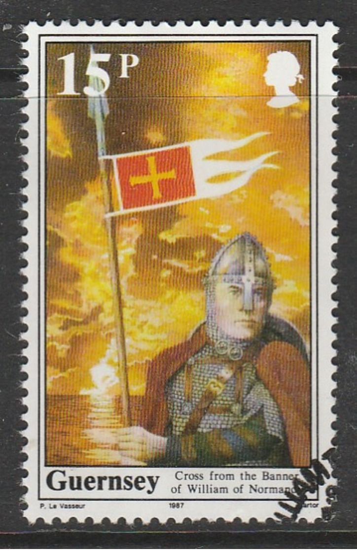 Guernsey 1987 The 900th Anniversary Of The Death Of Wilhelm The Conqueror 15 P  Multicoloured SW 394  O Used - Guernsey