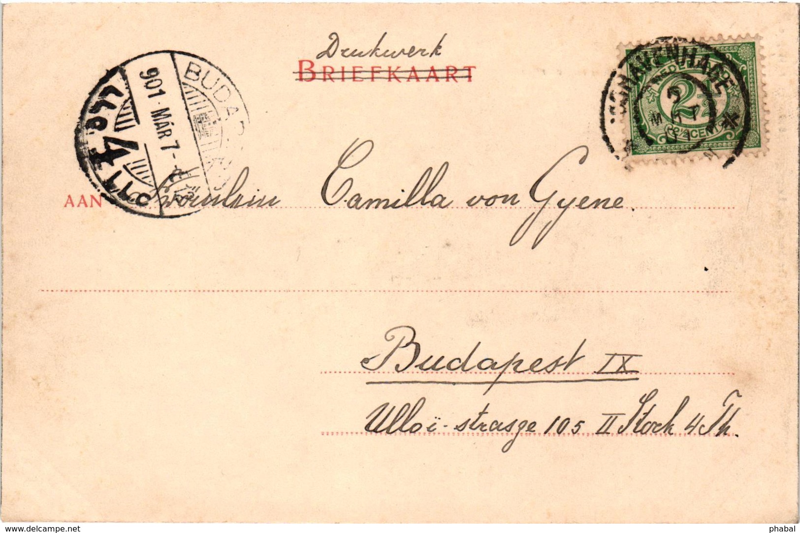 The Netherlands, Den Haag, S-Gravenhage, Kerkplein En Prinsestraat, Old Postcard 1901 - Den Haag ('s-Gravenhage)