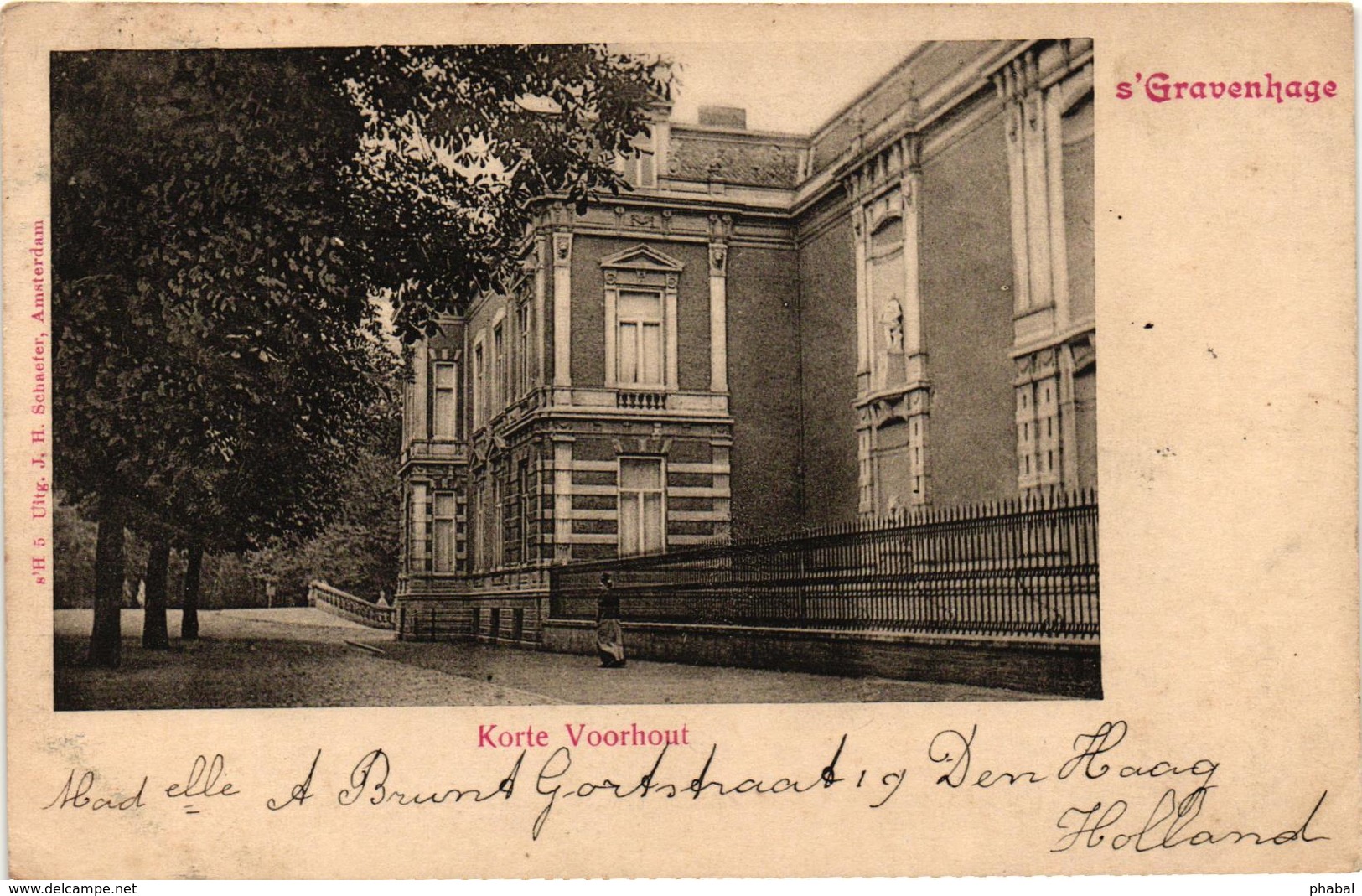 The Netherlands, Den Haag, S-Gravenhage, Korte Voorhout, Old Postcard Pre. 1905 - Den Haag ('s-Gravenhage)