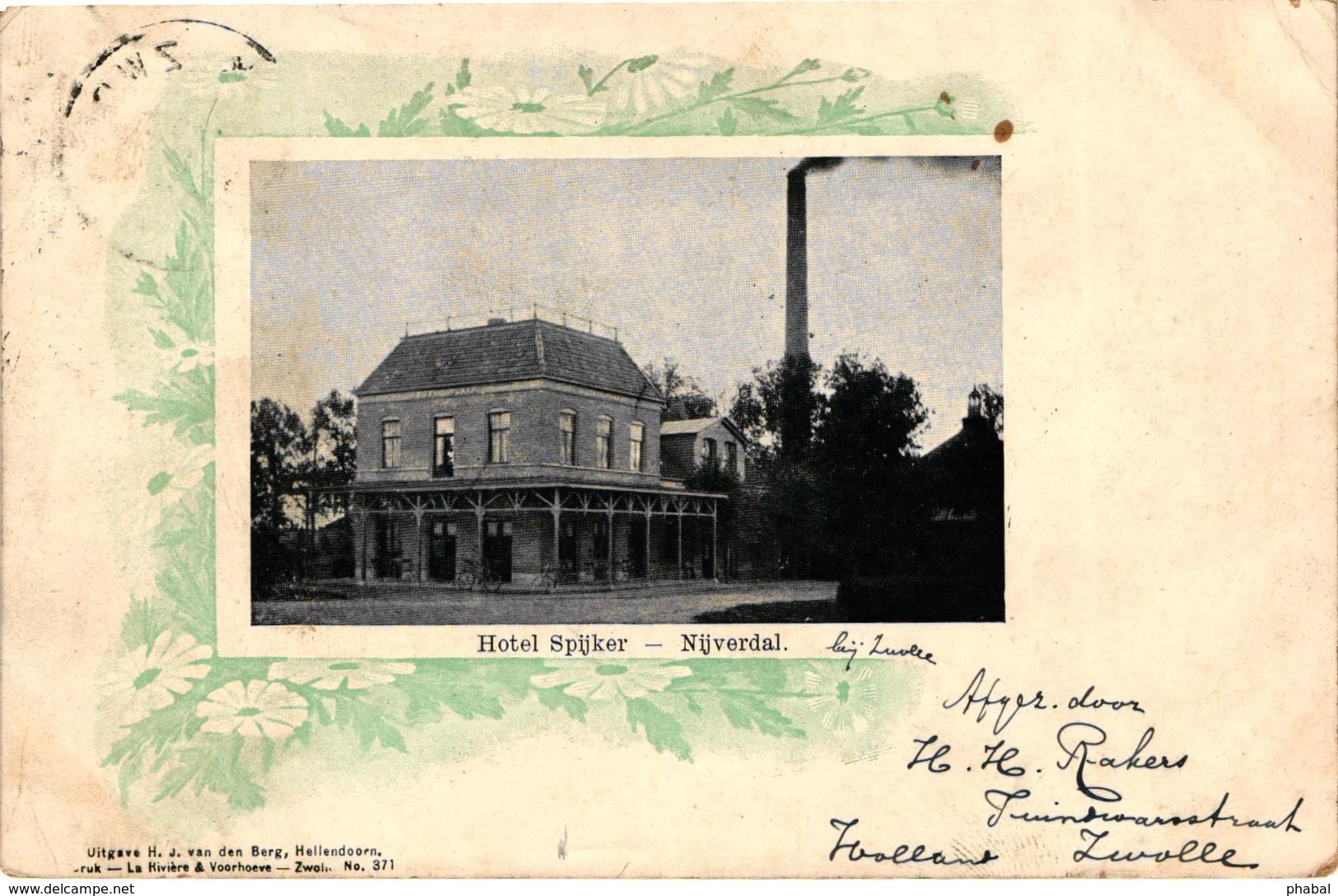 The Netherlands, Nijverdal, Hotel Spijker, Old Postcard 1902 - Nijverdal