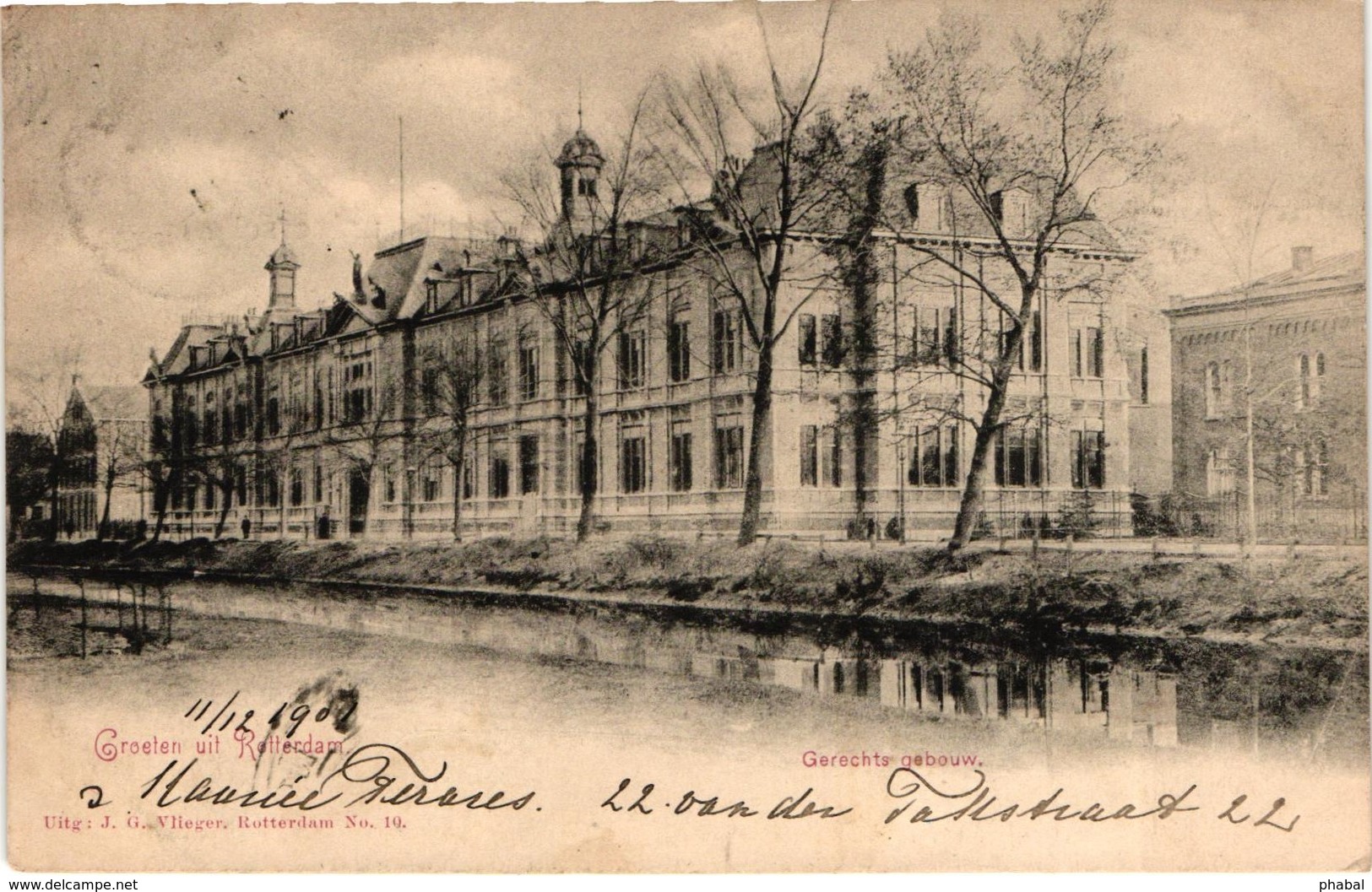 The Netherlands, Rotterdam, Gerechts Gebouw, Old Postcard Pre. 1905 - Rotterdam