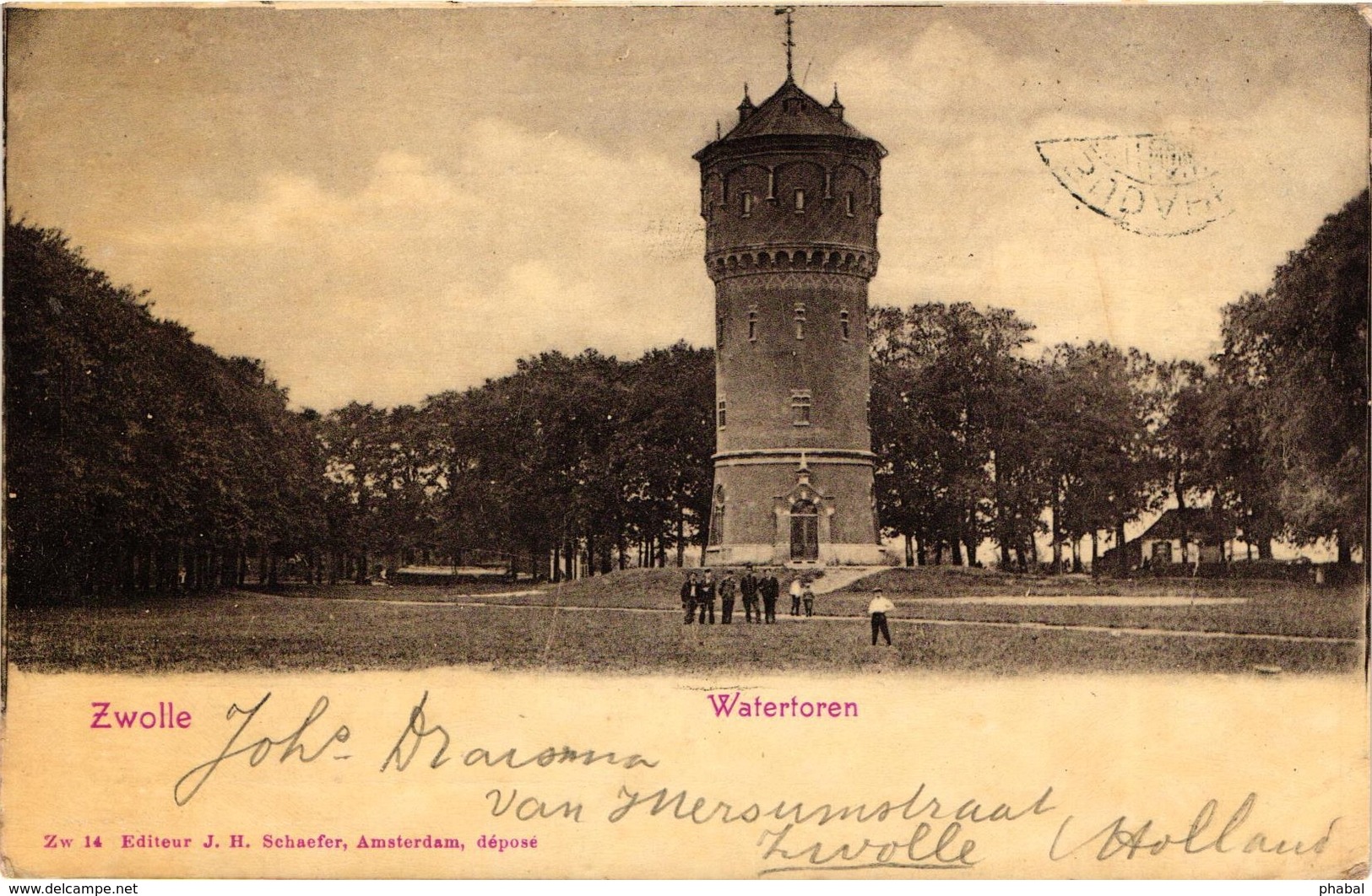 The Netherlands, Zwolle, Watertoren, Old Postcard 1902 - Zwolle