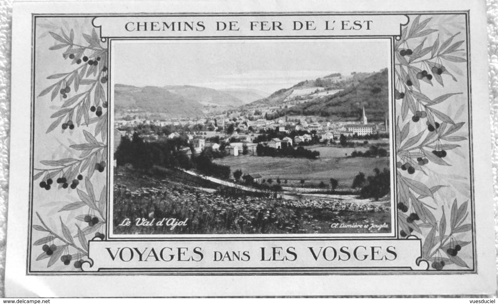 Prospectus Chemins De Fer De L'EST Voyages Dans Les Vosges Val D'Ajol + Circuit Automobile - Publicités