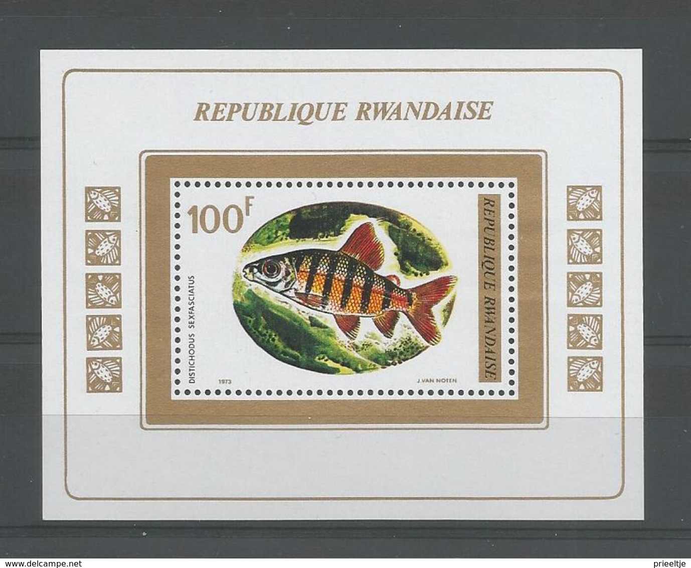 Ruanda 1973 Fish S/S Y.T. BF 30 ** - Neufs