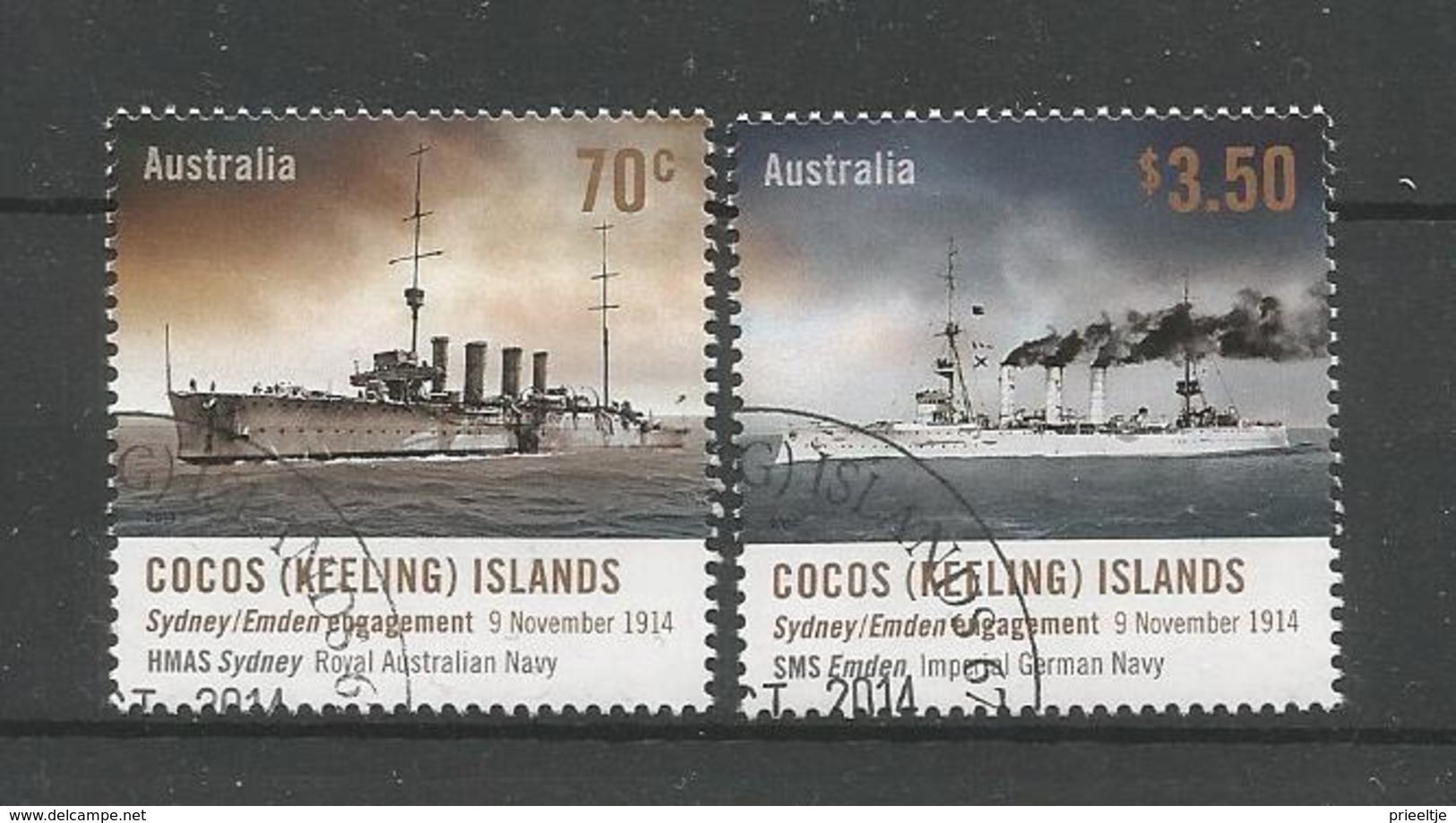 Cocos Keeling 2014 WWI Centenary Y.T. 481/482 (0) - Cocos (Keeling) Islands