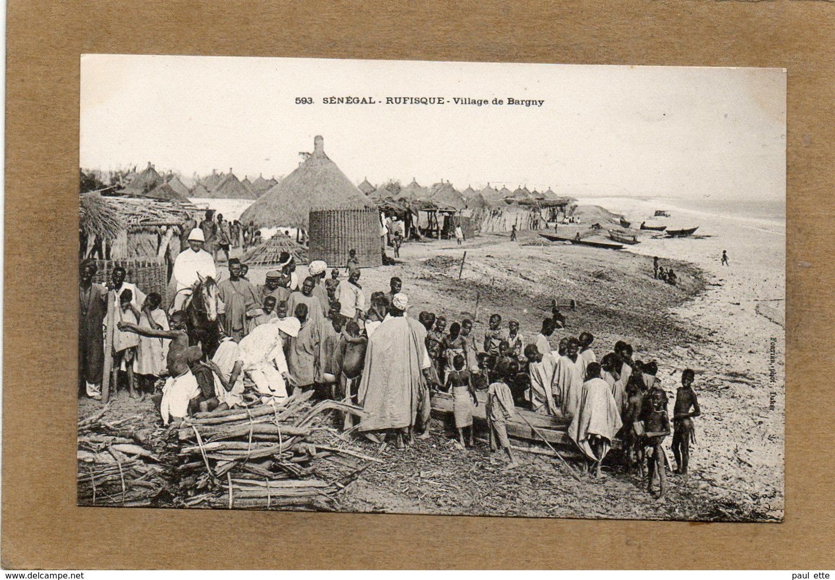 CPA - Sénégal - RUFISQUE - BARGNY - Aspect Du Village Et Des Nombreuses Cases D'habitation En Bord De Fleuve En 1900 - Senegal