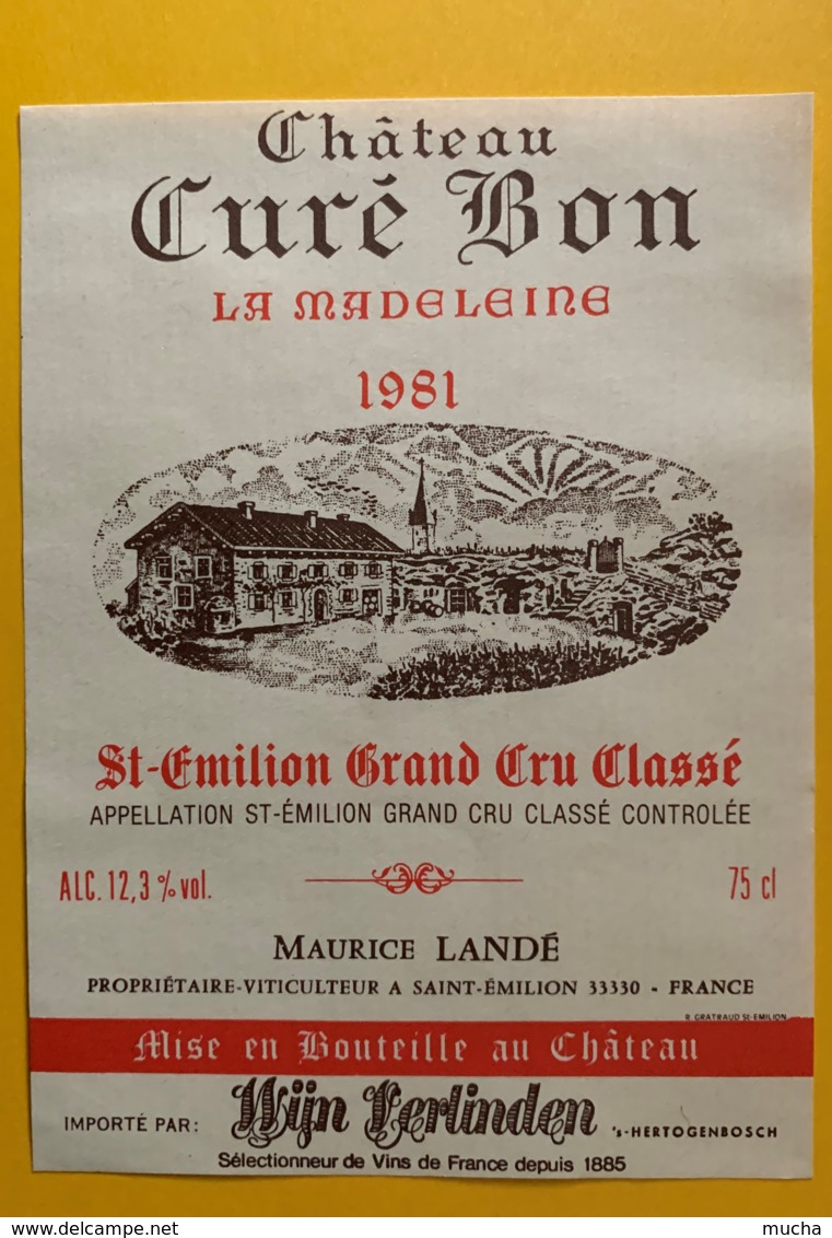 9921 - Château Curé Bon La Madeleine 1981 Saint-Emilion - Bordeaux