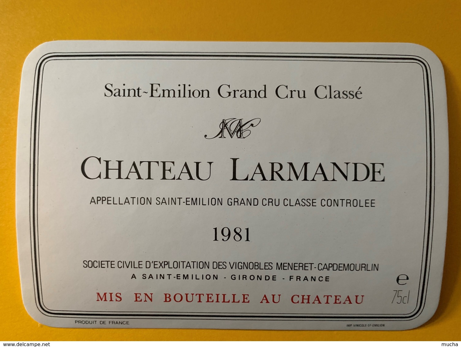 9930a - Château Larmande 1981 Saint-Emilion - Bordeaux