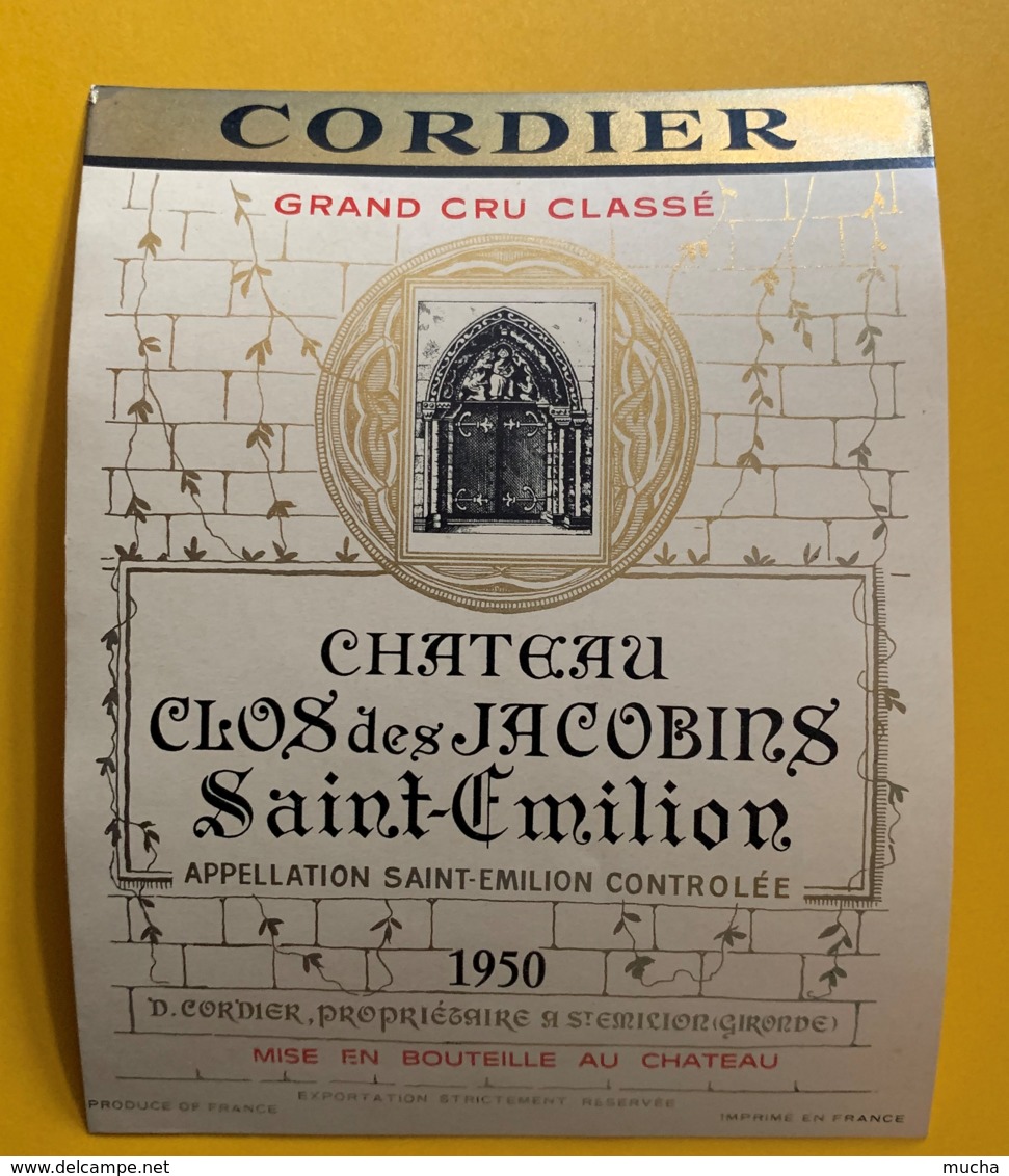 9930 - Château Clos Des Jacobins 1950 Saint-Emilion - Bordeaux