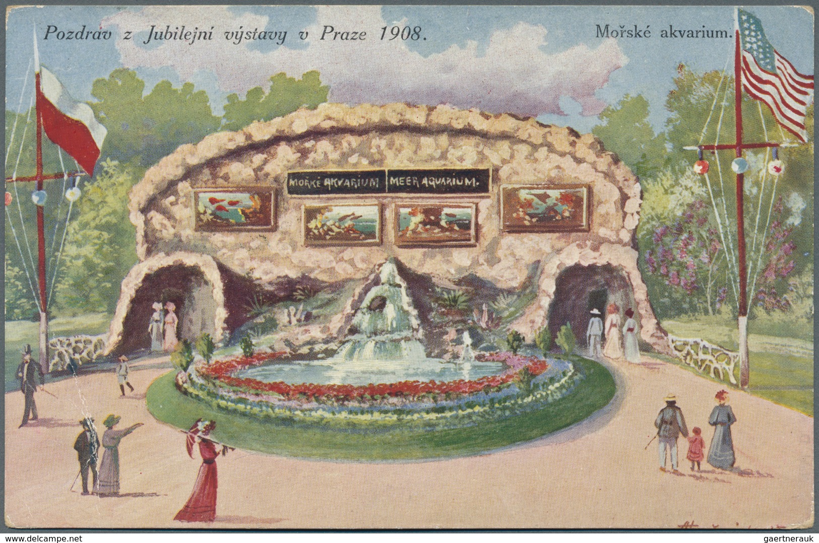 Ansichtskarten: Alle Welt: TCHECHIEN, Prag Ausstellung 1908, 18 Farbige Ausstellungskarten, Gebrauch - Non Classés